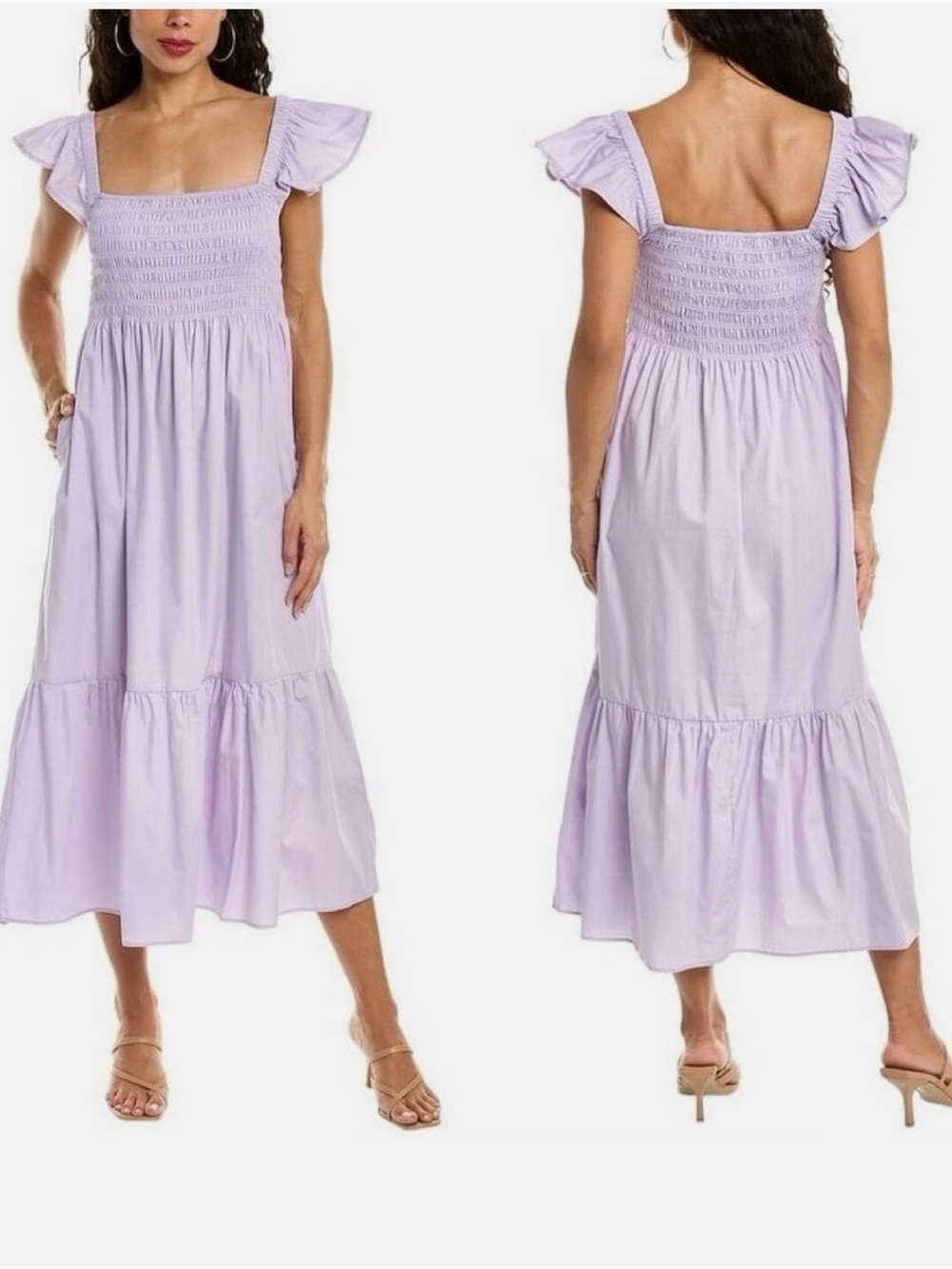 O.P.T. Tuscany Tiered Smocked Dress in lilac